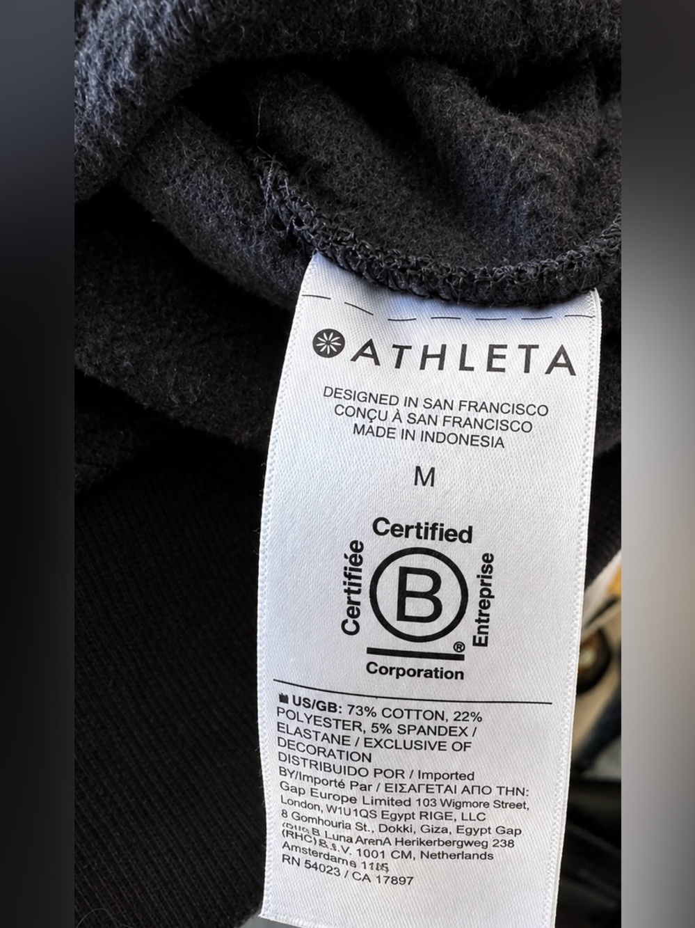 Athleta “Power of She” Black Graphic Sweatshirt Women’s Medium - Picture 3 of 3
